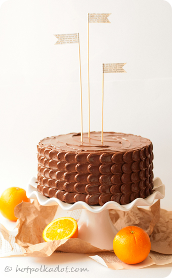 Chocolate Orange Tiger Cake via @hotpolkadot