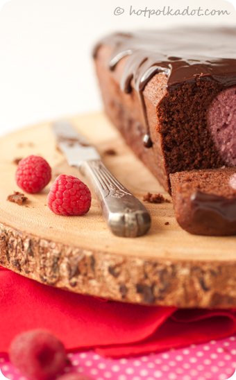Chocolate Raspberry Forbidden Love Cake via @hotpolkadot